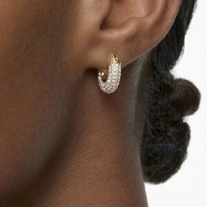 Swarovski Gold and Silver Crystal Earrings